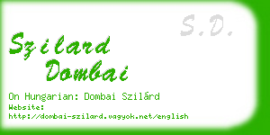 szilard dombai business card